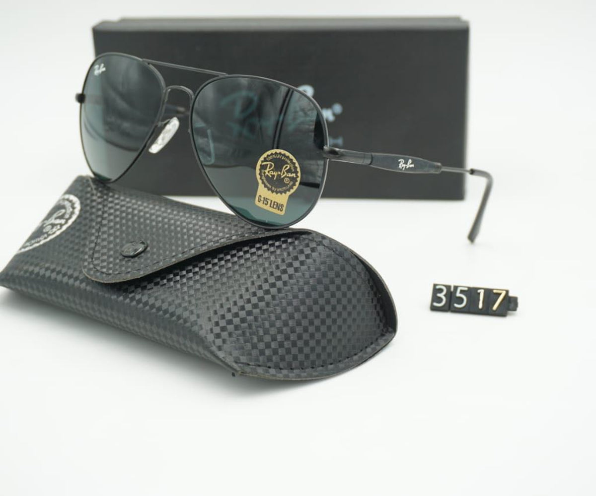 New Design Black & Black 3517 Oval Trendy Hot Favorite Master Pcs Sunglasses For Men.