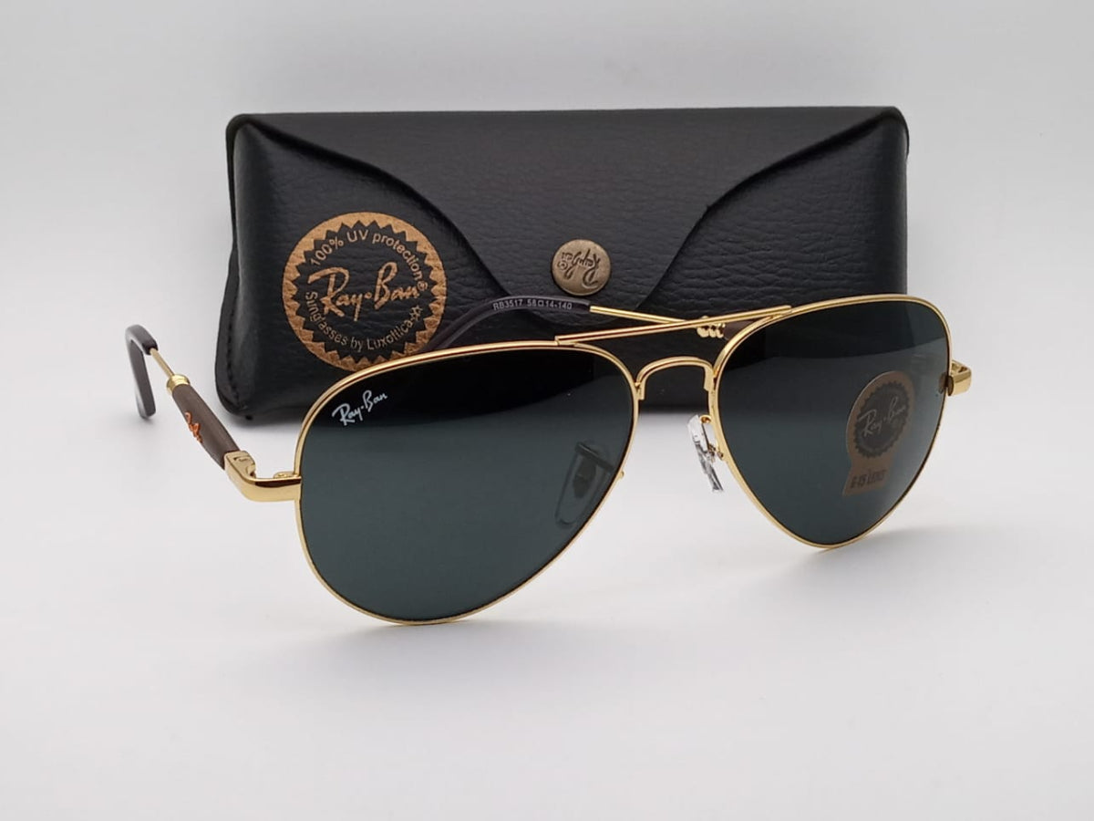 New Stylish Black & Gold 3517 Oval Trendy Hot Favorite Vintage Master Pcs Sunglass For Unisex.