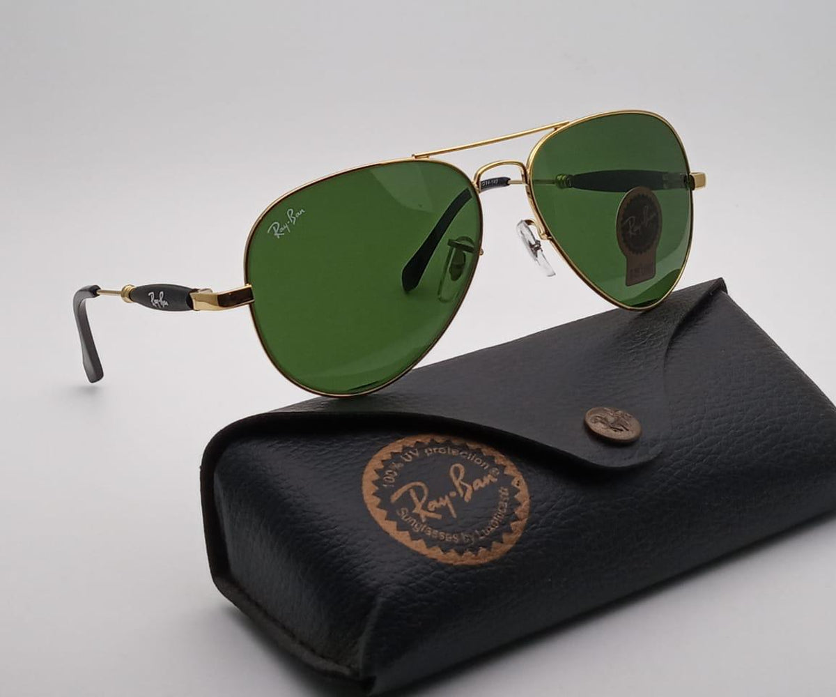 New Stylish Green & Gold 1208 Wayfarer Master Pcs Sunglass For Unisex