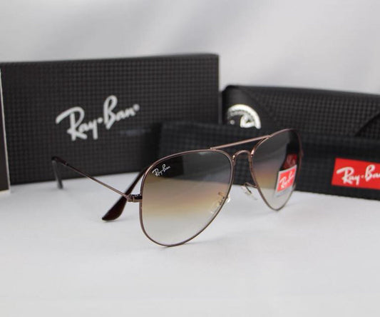 Ray-Ban Brown Shade & Black 3026 Oval Shape Master Pcs Sunglass For Men.