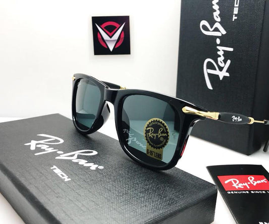 RB All Season Special Ray-Ban New Design Black & Gold Master Pcs 2148 Sunglasses For Men.