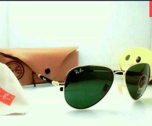 Ray-Ban (RB) New Fashion Arrival Green & Gold 3517 Oval Trendy Hot Favorite Master Pcs Sunglasses For Everyone.