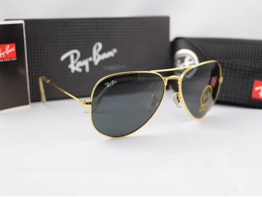 RB (Ray-Ban) New Stylish Black & Gold 3026 Wayfarer Master Pcs Sunglass For Unisex