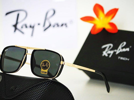 RB New Stylish Arrival Black & Gold 4413 Master Pcs Sunglasses For Men and Women.