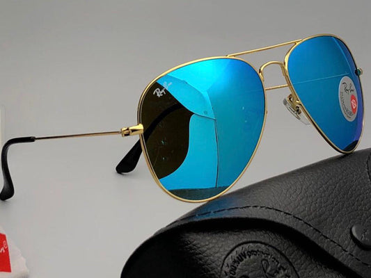 New Stylish Blue & Gold 3026 Wayfarer Master Pcs Sunglass For Unisex