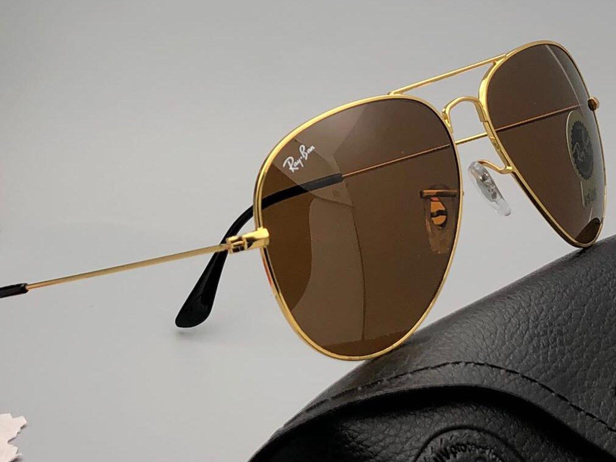 Ray-Ban New Stylish Brown & Gold 3026 Wayfarer Master Pcs Sunglass For Unisex