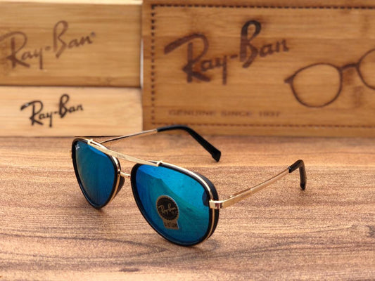 RB Ray-Ban New Design Festival Special Blue  & Gold 4414 Master Pcs Sunglass For Men.