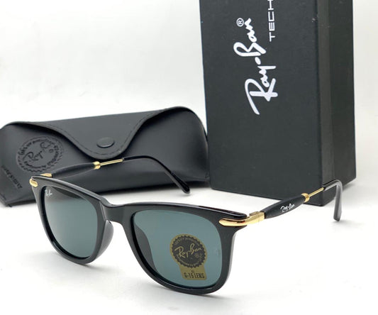 Ray-Ban ( RB ) New Stylish Men`s Special Square Black & Gold 2148 Master Pcs Sunglasses.