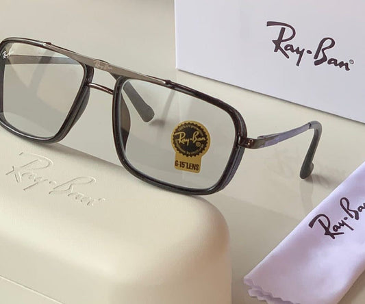 New Stylish Super Hit Clear & Black 4413 Square Causal Latest Master Pcs Sunglass For Unisex.