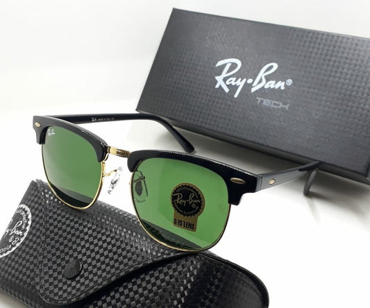 Ray-Ban RB Unique Design Club-Master Green & Black 3016 Master Pcs Sunglasses For Men and Women.