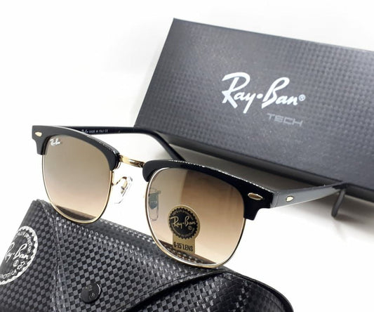 Ray-Ban (RB) New Fashion Stylish Club-Master Brown & Black 3016 Master Pcs Sunglasses For Unisex