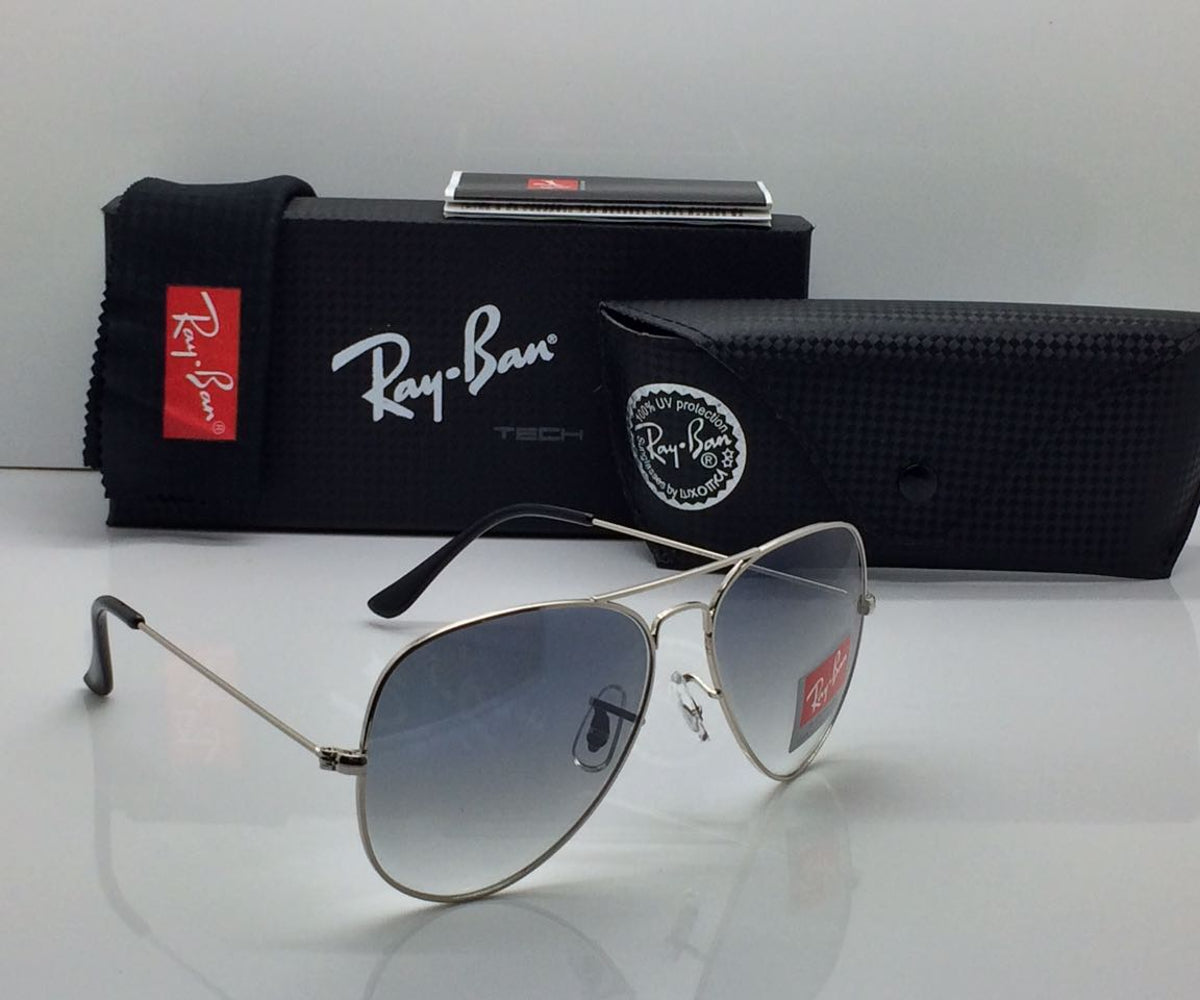 RB Ray-Ban New Arrival Blue Shade & Silver 3026 Wayfarer Master Pcs Sunglasses For Men.