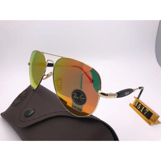 RB Ray-Ban New Stylish Orange & Gold 1208 Wayfarer Master Pcs Sunglass For Unisex