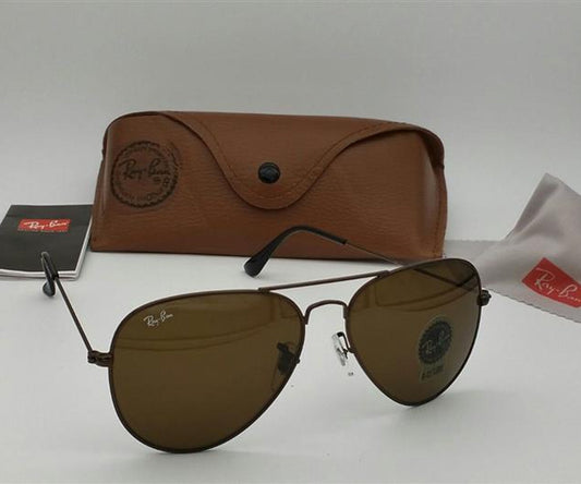 RB Ray-Ban New Arrival Brown & Brown 3026 Oval Master Pcs Sunglasses For Men.