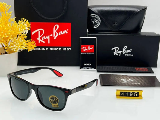 New Stylish Square Black & Black 4195 Sunglasses.