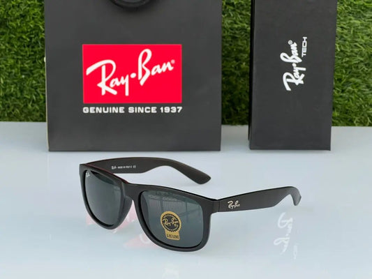 Ray-Ban Stylish Square Black & Black 2140 Mens Wayfarer Square Sunglasses.